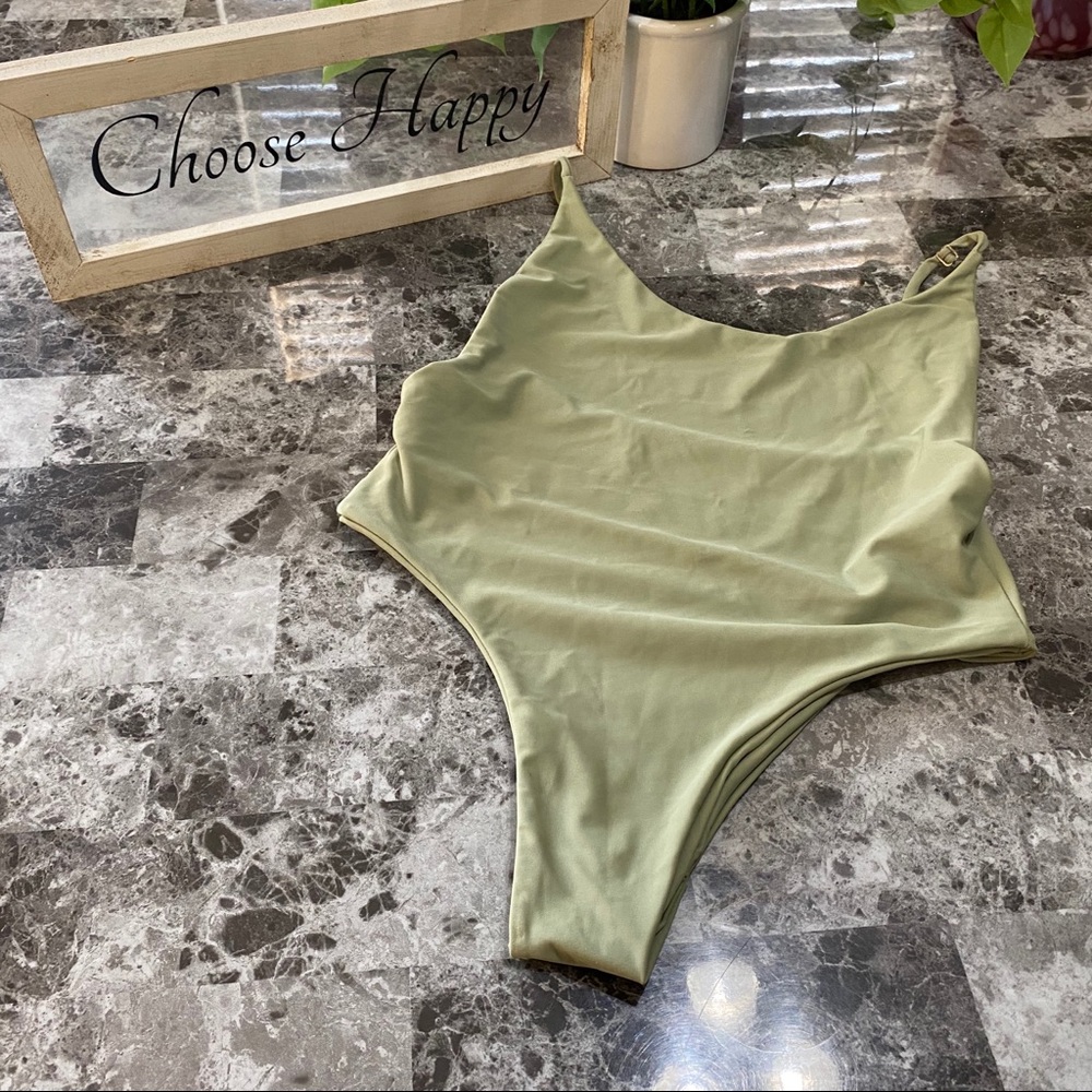 FASHION NOVA olive one piece swimsuit